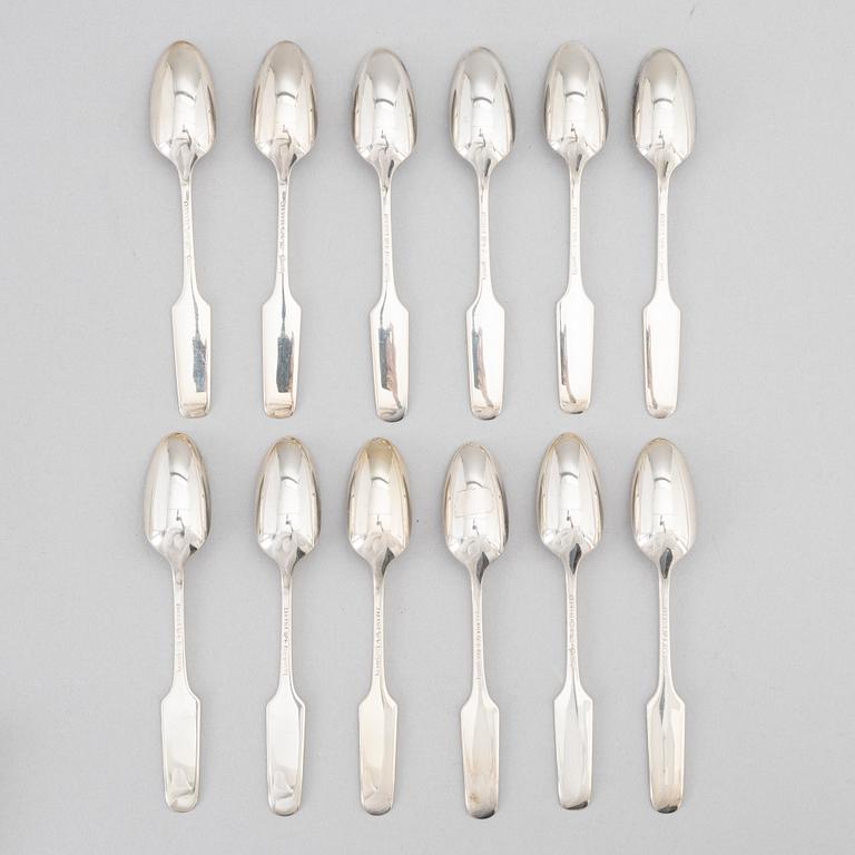 Claës Giertta, a set of twelve silver coffee spons, Mema, Lidköping 1971-75.