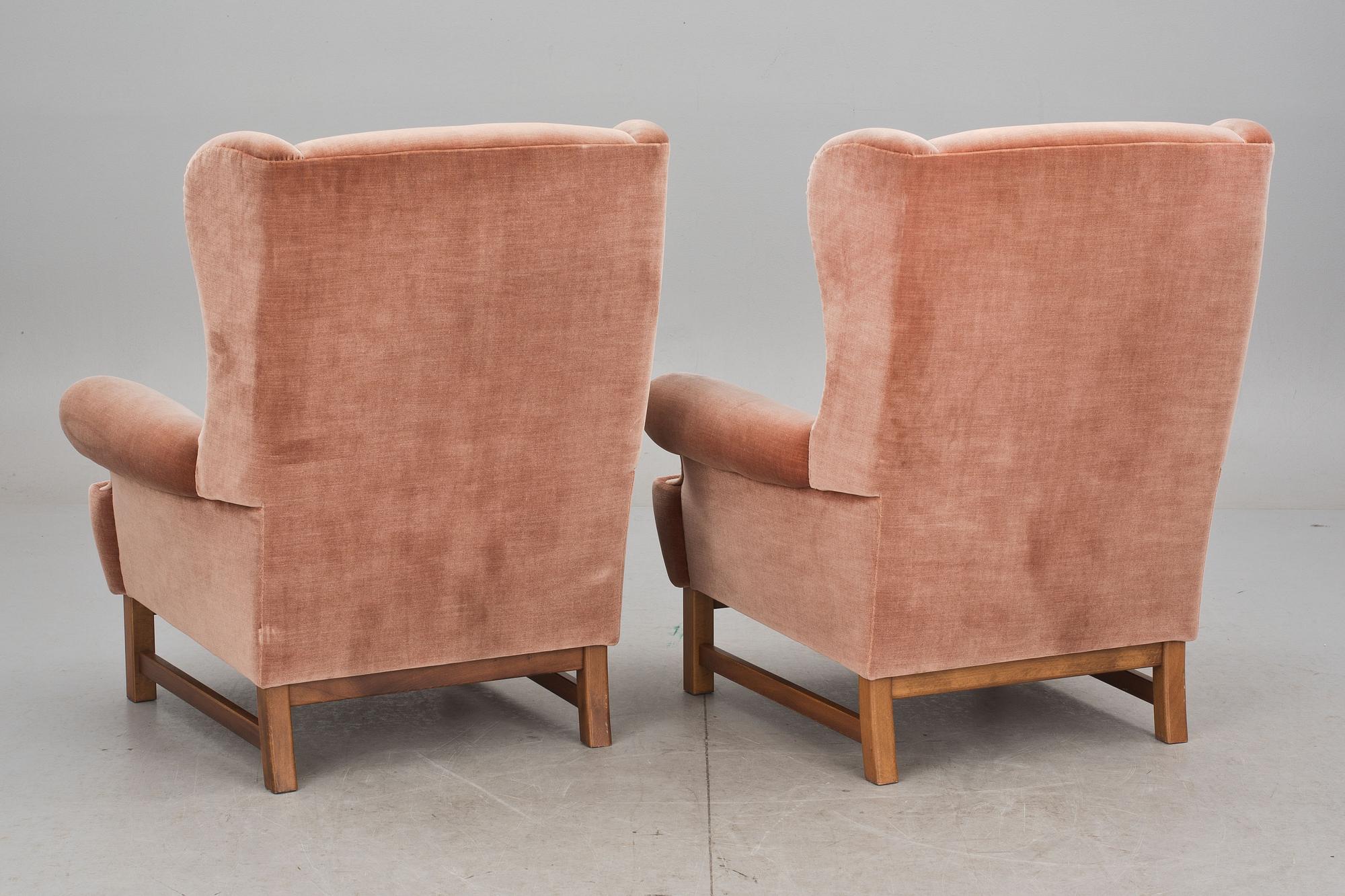 FÅTÖLJER, ett par, "modell 3543 Oxford", Svenskt Tenn.