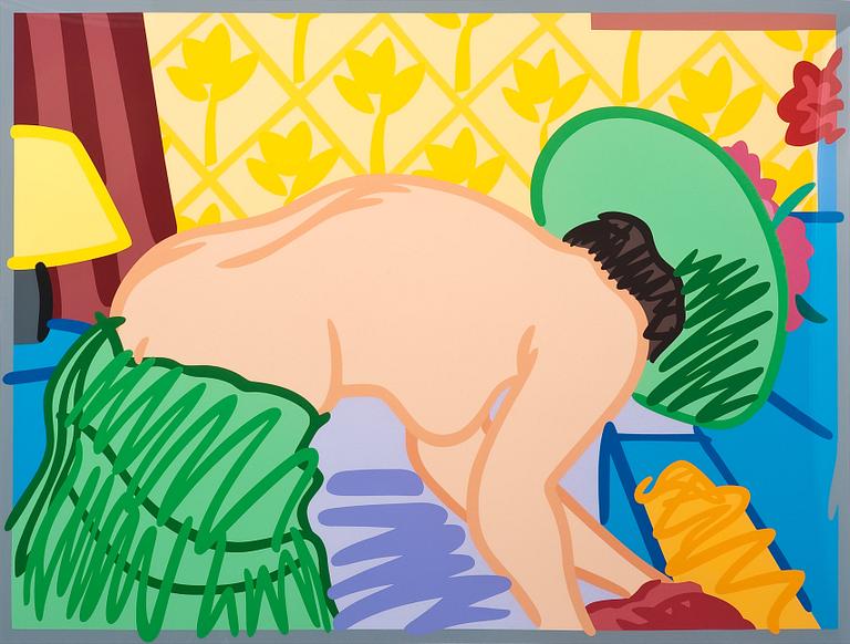 Tom Wesselmann, "JUDY TRYING ON CLOTHES".