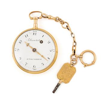 149. A gold pocketwatch by P. Ramstesdt (watchmaker in Stockholm 1782-1801), 1786.