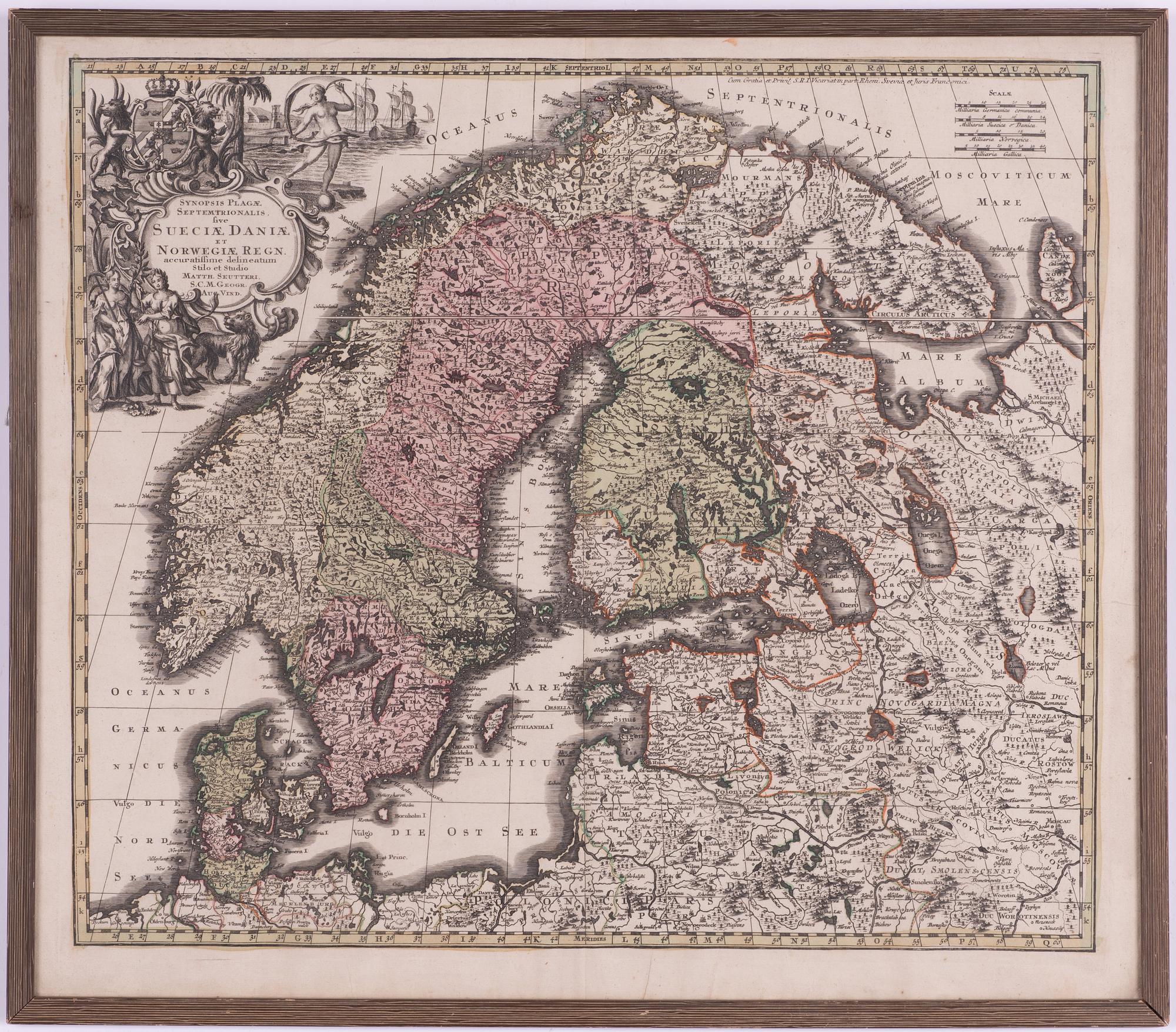 Mattheus Seutter, "Kingdoms of Sweden, Denmark, and Norway".