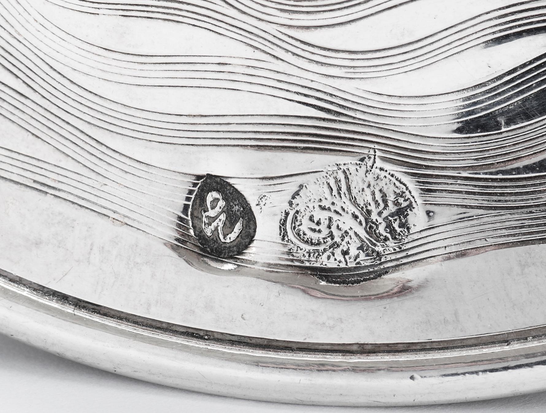 CHOKLADKOPP med LOCK, FAT och SKED. Silver, invändigt förgylld. Osmansk, Turkiet sent 1800-tal.
