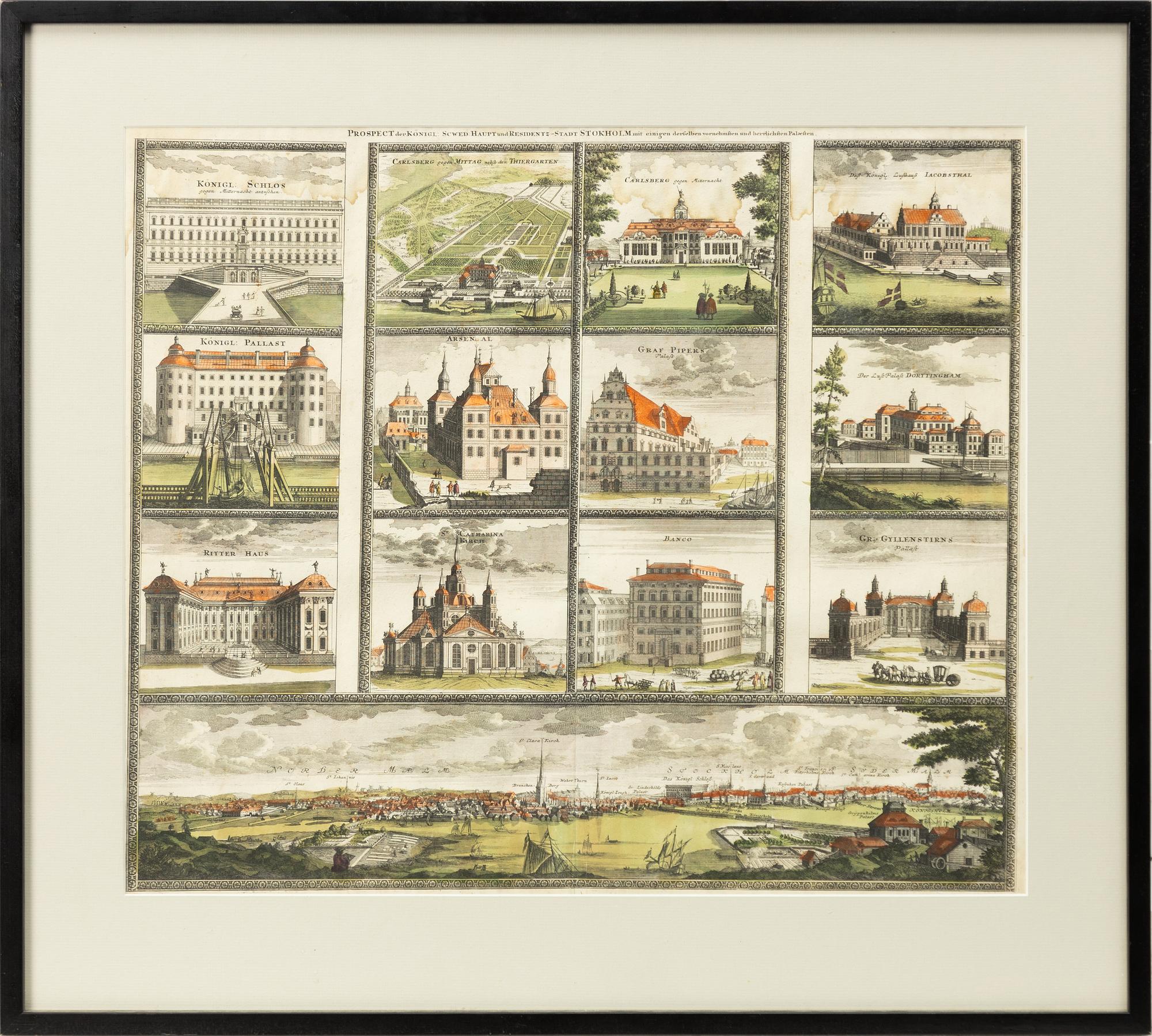 Johann Baptist Homann, Hand-coloured engraving.