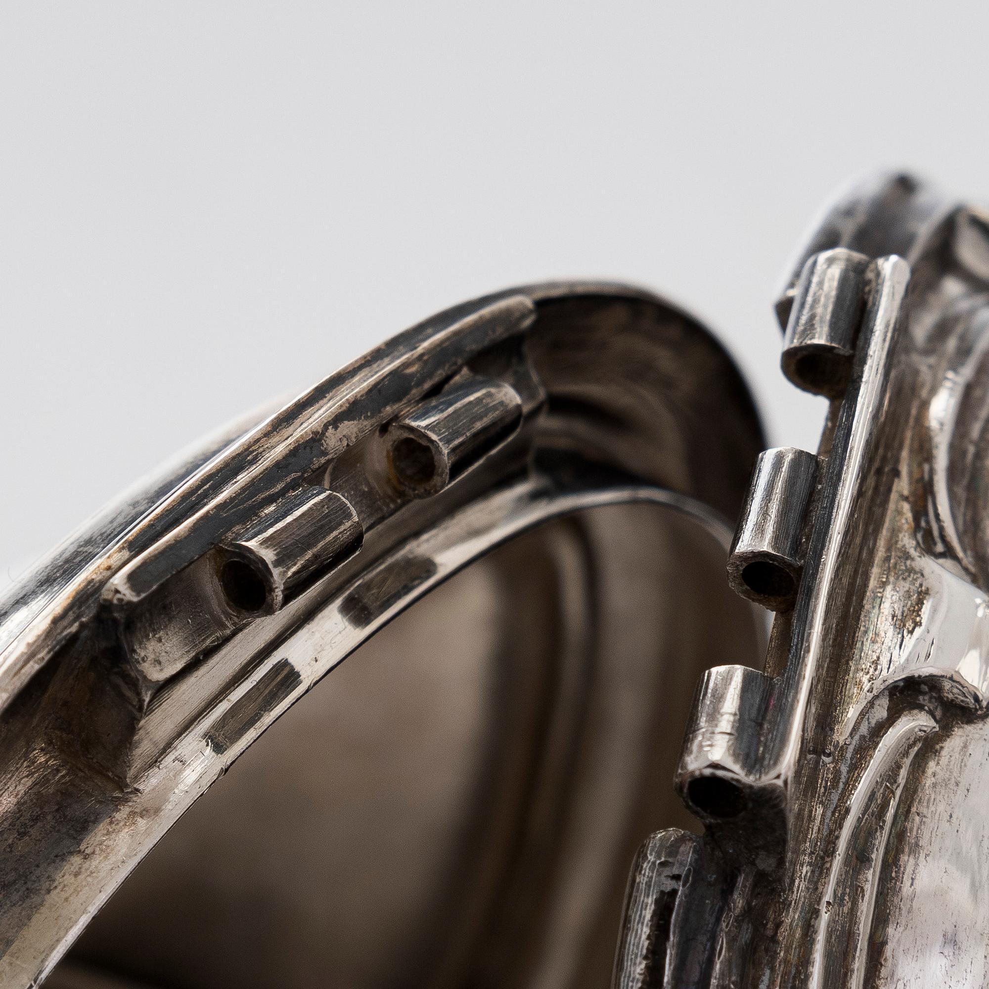 Teservis, 3 delar, silver, importstämplade i Prag 1901-1921.