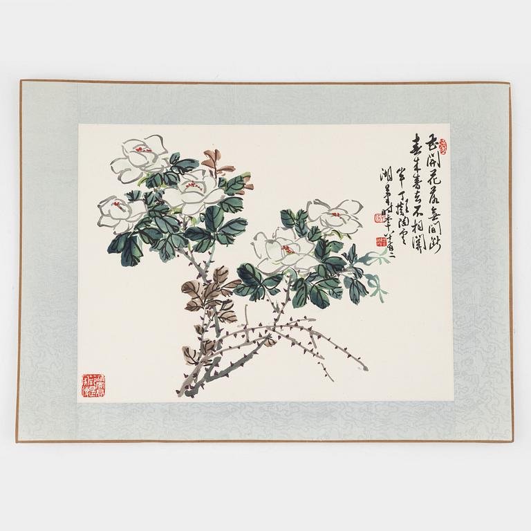 Chen Bading, after, four woodblock prints, 20th century.