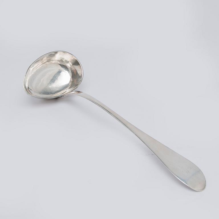 Soup ladle, silver, Malmstedt, Gothenburg, 1794.