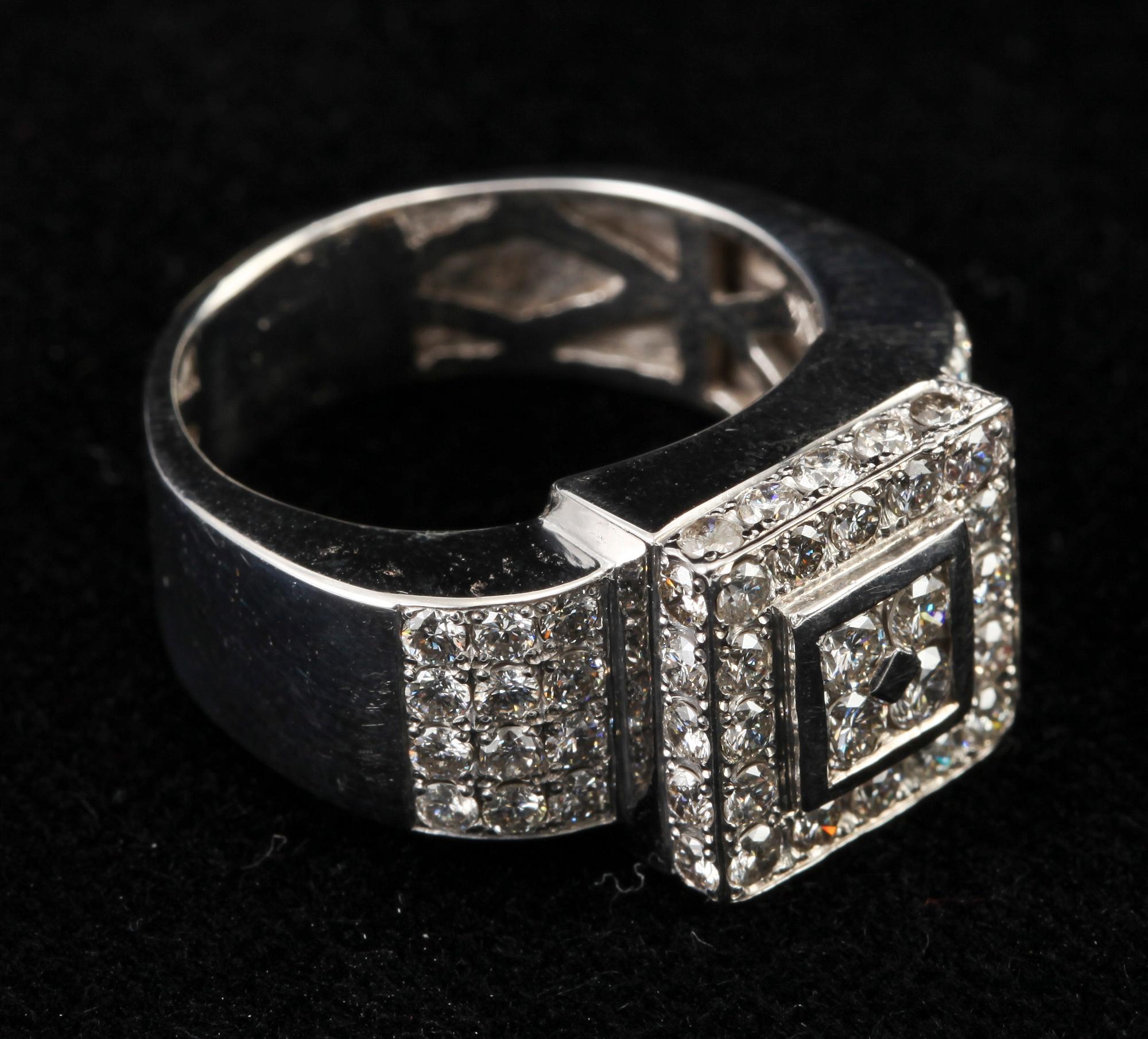 RING, briljantslipade diamanter, 2.0 ct ca F-G (Top Wesselton)/VS.