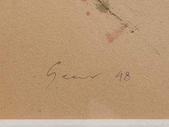 WILLIAM GEAR, blandteknik, signerad och daterad -48.