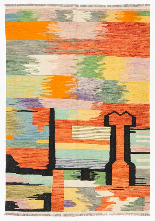 A kilim rug, 247 x 170 cm.