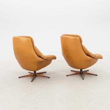 HW Klein, a pair of armchairs, Bramin Denmark, second half of the 20th century.