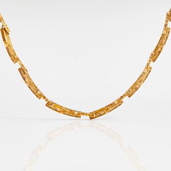BJÖRN WECKSTRÖM, HALSBAND "Tundra", 14K guld, Lapponia 1965.
