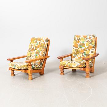 Armchairs, a pair, Sven Larsson Möbelshop, model "Tälja", 1970s.