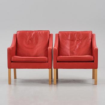 Børge Mogensen, a pair of easy chairs, for Fredericia Furniture, Denmark.