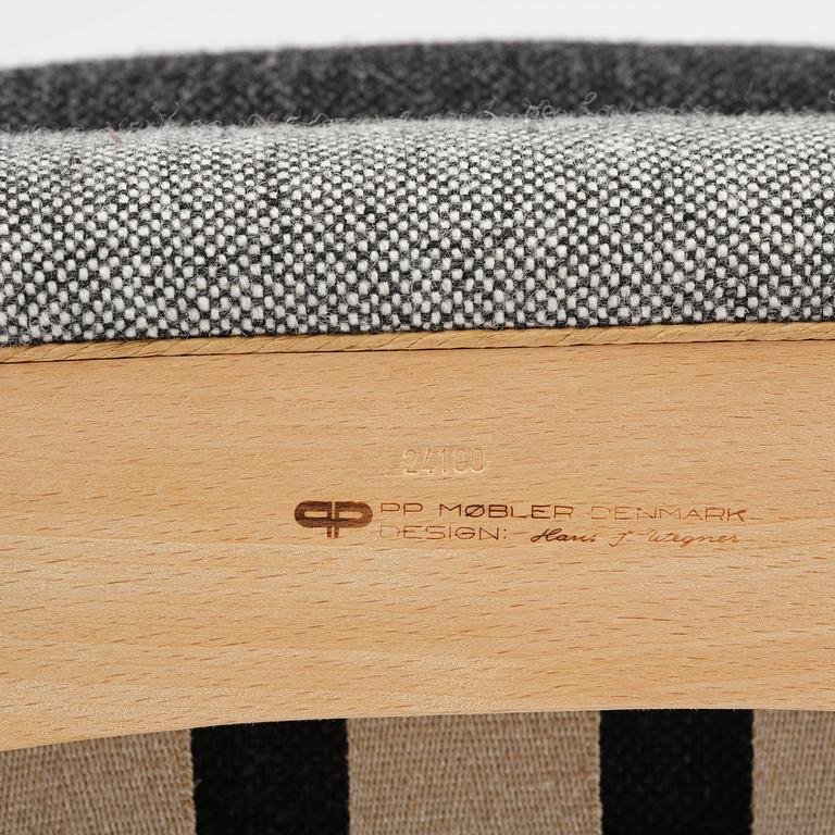 Hans J. Wegner, a "Bamse" (Papa Bear) armchair with ottoman, PP Møbler, Denmark.