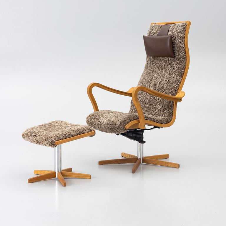 Armchair with footstool. 'Chic', Bröderna Andersson, contemporary.