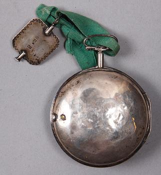 FICKUR, silver, John Ward, Fore Street London, sent 1700-tal.