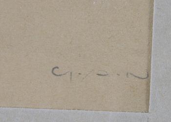 ADRIAN-NILSSON, GÖSTA, gouache, sign.