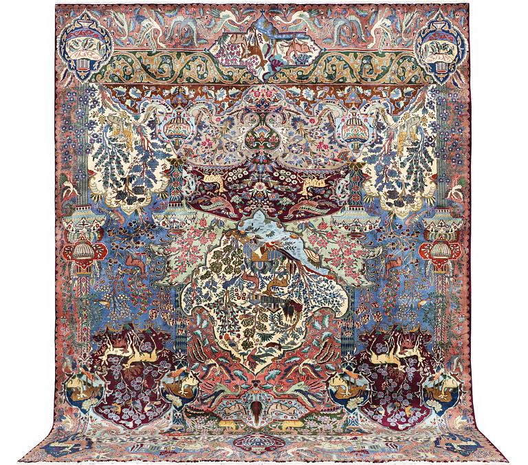 A carpet, Kashmar, c. 391 x 295 cm.