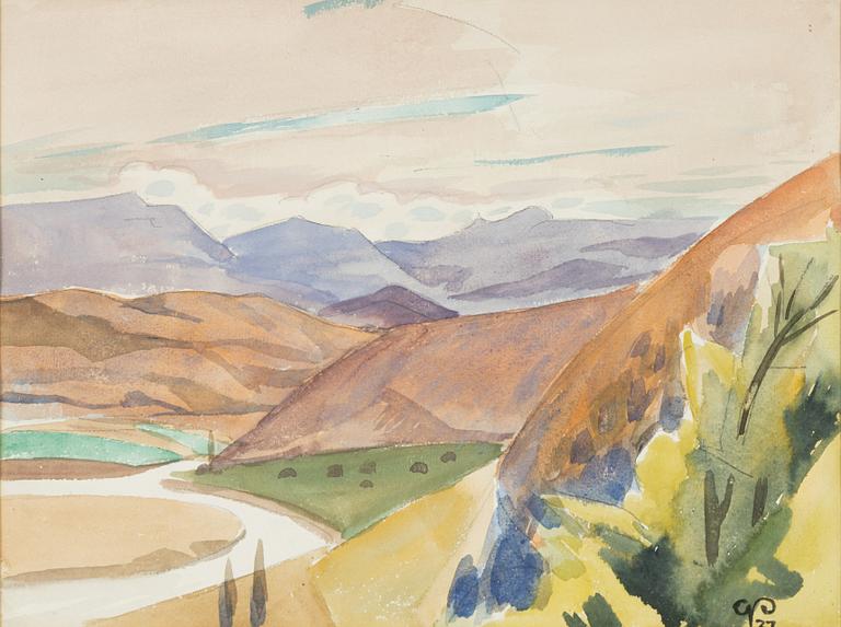 Georg Pauli, akvarell, signerad och daterad -27.