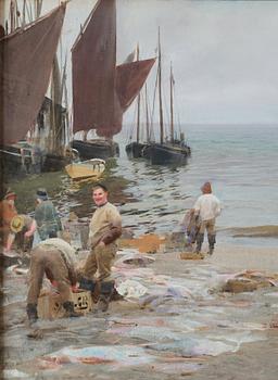 Anders Zorn, ”Fiskmarknad i St Ives”.