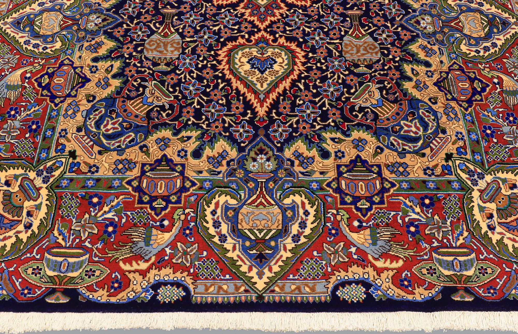 A carpet, Figural Kashmar, ca 315 x 203 cm.