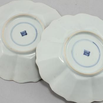 SKÅLFAT, 2 st, porslin, Kina, troligen Kangxi.