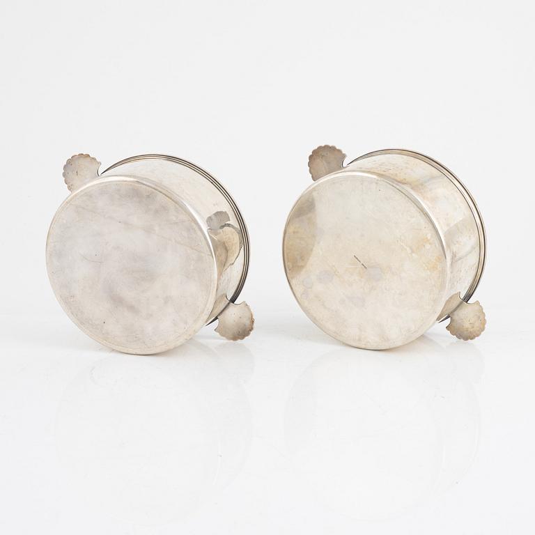 C.G. Råström, two silver plated soufflé dishes, mid 20th century.