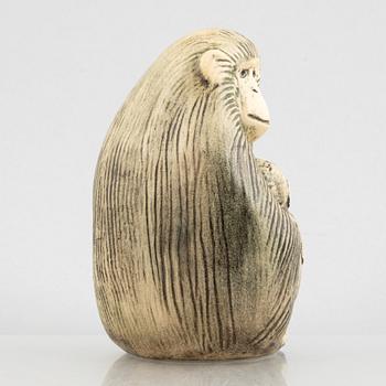 Lisa Larson, figurines, a set of four stoneware figurines including 'Lejon mini' from the series 'Afrika', Gustavsberg.