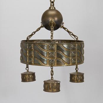 A Jugend style ceiling lamp, circa 1900.