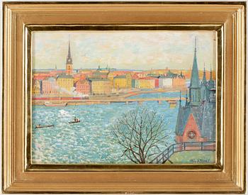 HJALMAR STRÅÅT, olja på pannå, signerad o daterad 1948 a tergo.