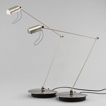 BORDSLAMPOR, ett par, "Cloe", Tommaso Cimini, Lumina, Italien, 1900/2000.