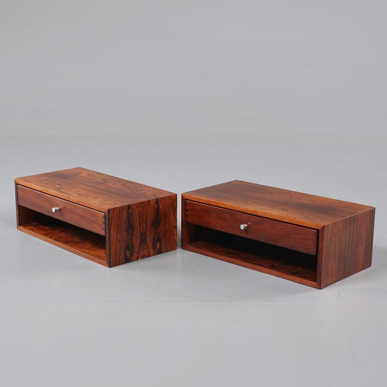 VÄGGHYLLOR, 2 st, Aksel Kjaersgaard, Danmark, 1960/1970-tal.