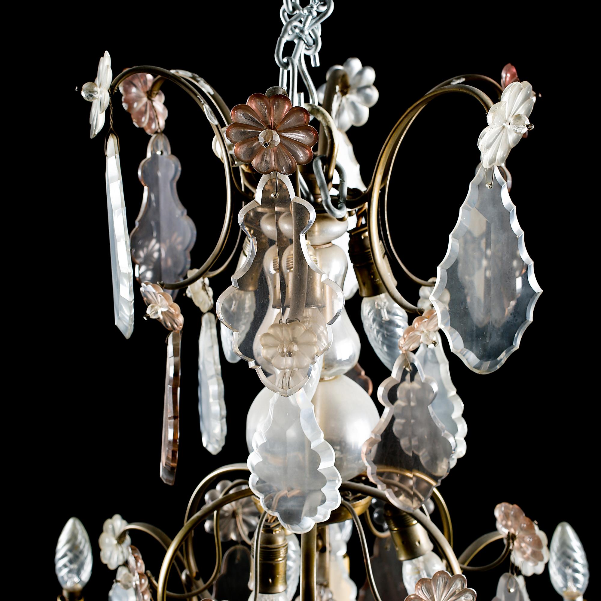 LJUSKRONA, rokokostil, 1900-talets första hälft.Höjd ca 105 cm.