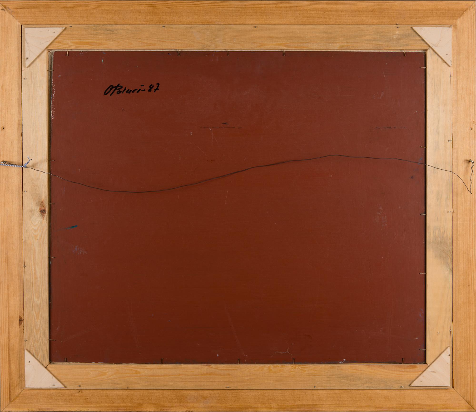 OIVA POLARI, öljy kankaalle, pingotettu levylle, signeerattu ja päivätty -87.