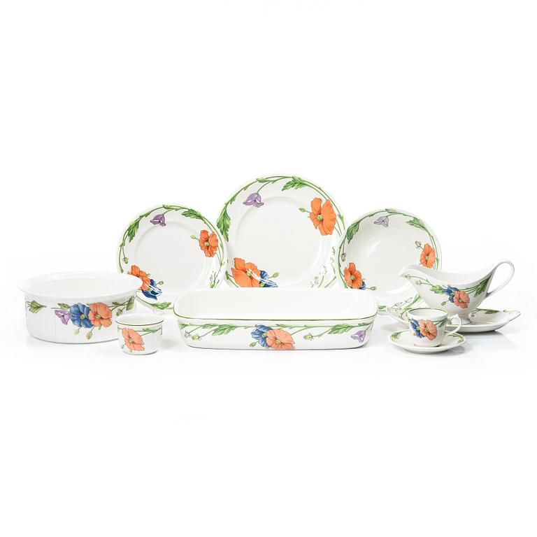 Villeroy & Boch, matservis, 69 delar, "Amapola", Tyskland.