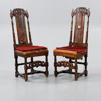 STOLAR, 2+2 st, sk "Crown chairs", barockstil, 1800-talets slut.