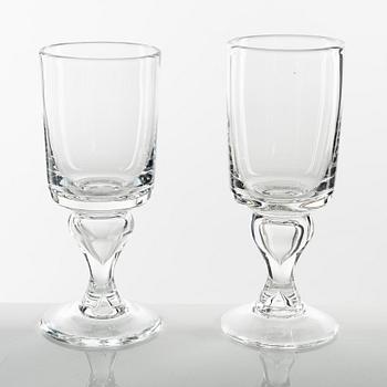 A glass service, 24 pieces, "Antique", Reijmyre glassworks, second half of the 20th century.