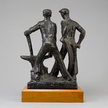 A sculpture by ALLAN EBELING in bronze, sined and dated, 20/8-31.