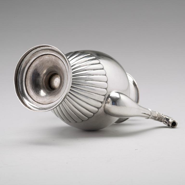 Anders Lundquist, kaffekanna, silver, Stockholm 1817, empire.
