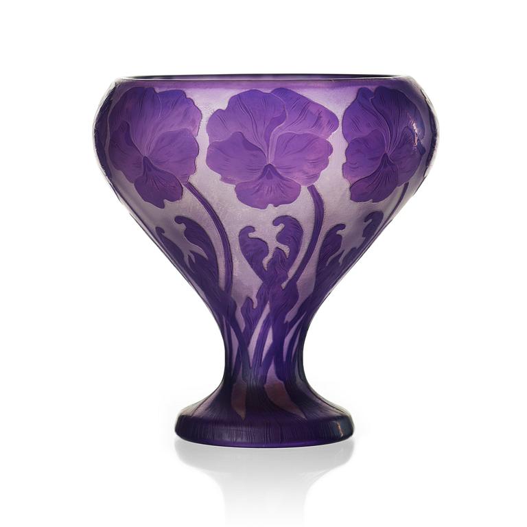 Karl Lindeberg, an Art Nouveau cameo glass vase, Kosta.