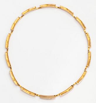 Björn Weckström, kaulakoru, "Tundra", 14K kultaa. Lapponia 1970.