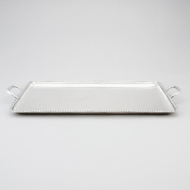 A Swedish early 20th Century silver tray, marks of K. Andersson, Stockholm 1923.
