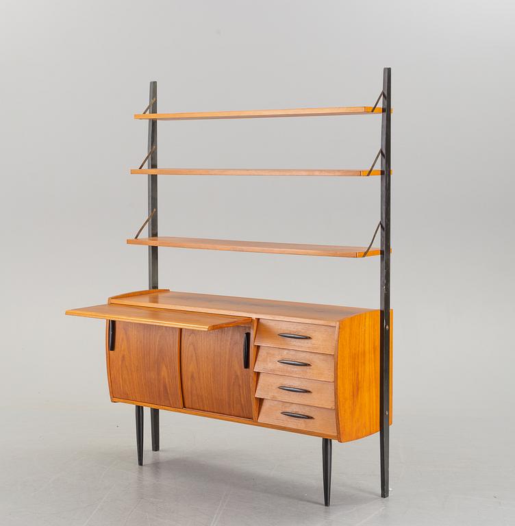 A teak veneered bookcase, 1950's.