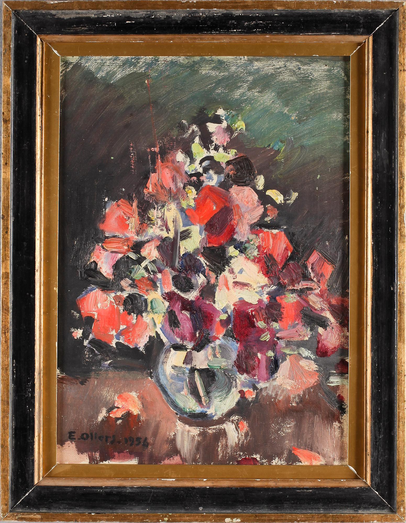 EDVIN OLLERS, olja på pannå, signerad och daterad 1956.