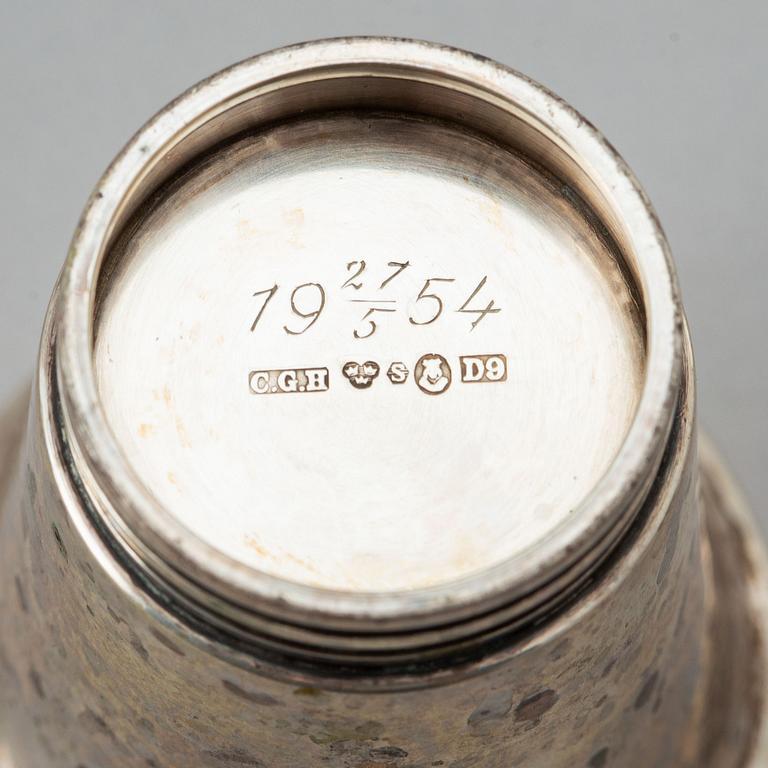 Thomas Beckman d.y. (1727-1759), bägare, silver, Örebro samt dosa och kopp, silver, 1800/1900-tal.