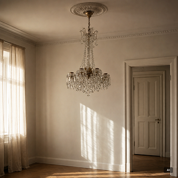 Chandelier, Sweden, late 19th century, Oscarian period.