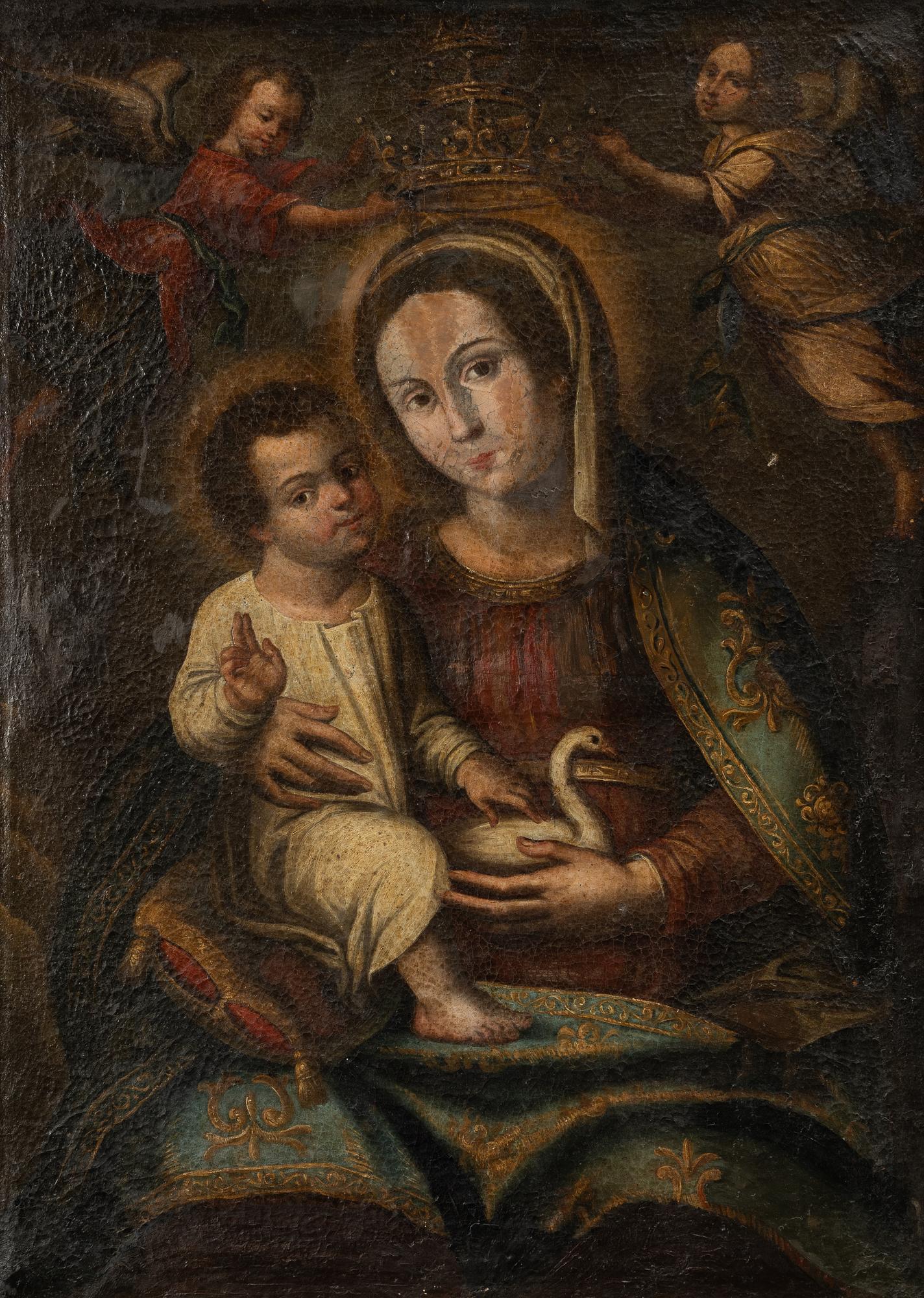 Spansk skola, 1700-tal, Madonnan med barnet.
