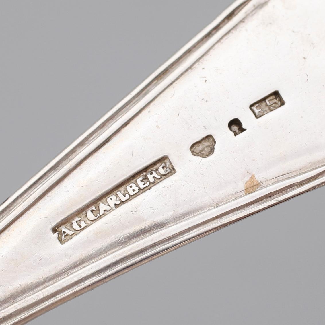 SAMLING SKEDAR, 10 st, silver, 1700-/1800-/1900-tal. Vikt ca 359 gram.