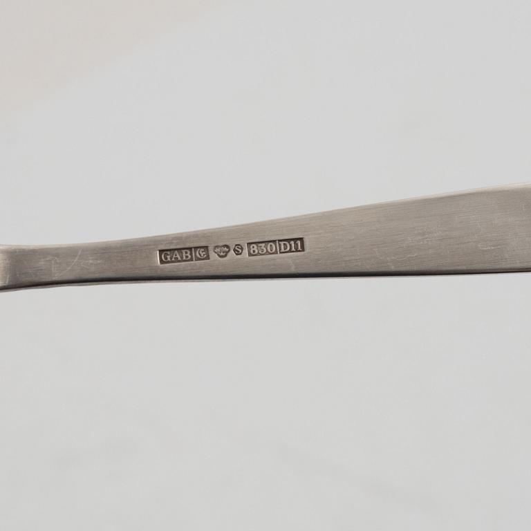 Jacob Ängman, 24 pieces silver cutlery model 'Rosenholm', GAB, Eskilstuna.