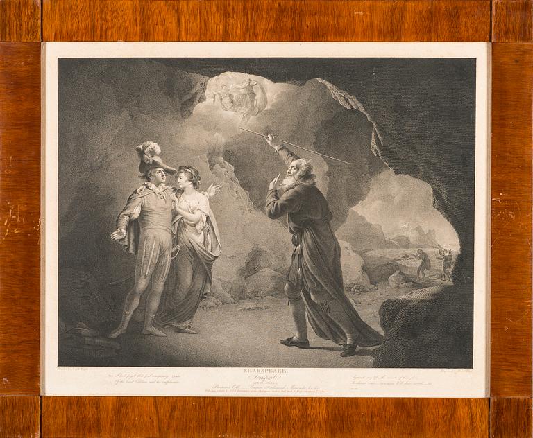 LITHOGRAPH, England, 18th century, by Robert Thew, after orginal by Joseph Wright.
